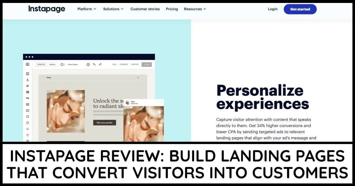 Instapage Review cover image