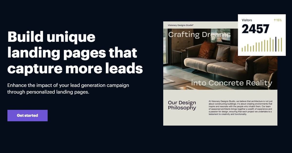 Instapage B2B Lead Generation use case showing multi-step forms and qualification