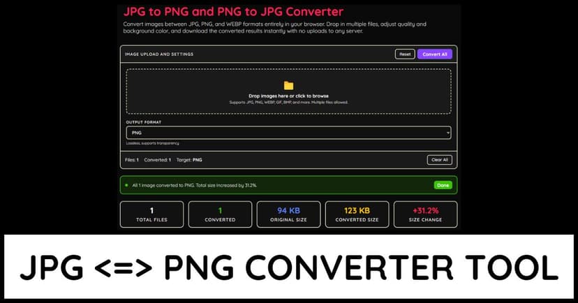 JPG To PNG & PNG To JPG Converter