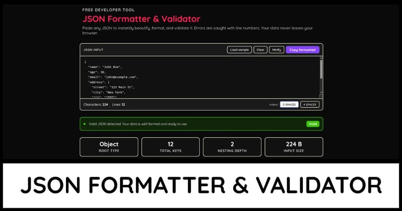 JSON Formatter & Validator