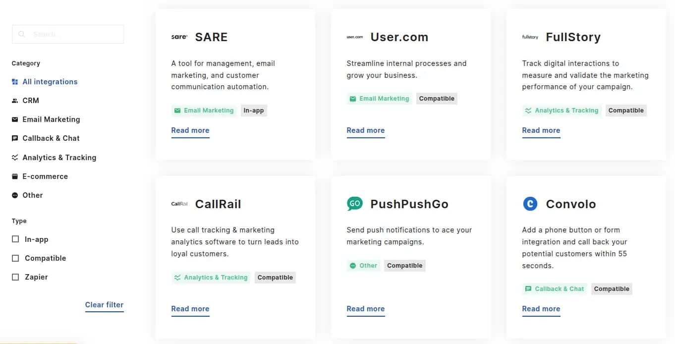landingi review features integrations
