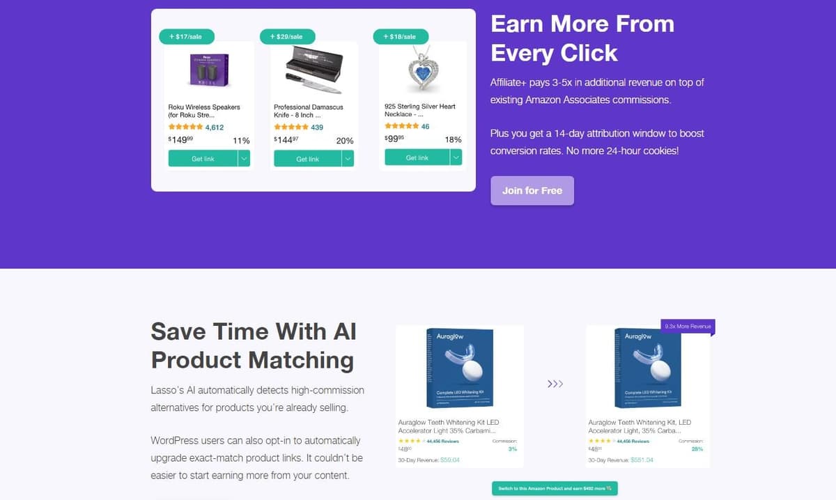 Lasso Affiliate+ Feature