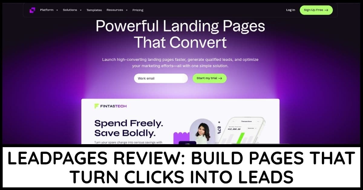 Leadpages Review cover image