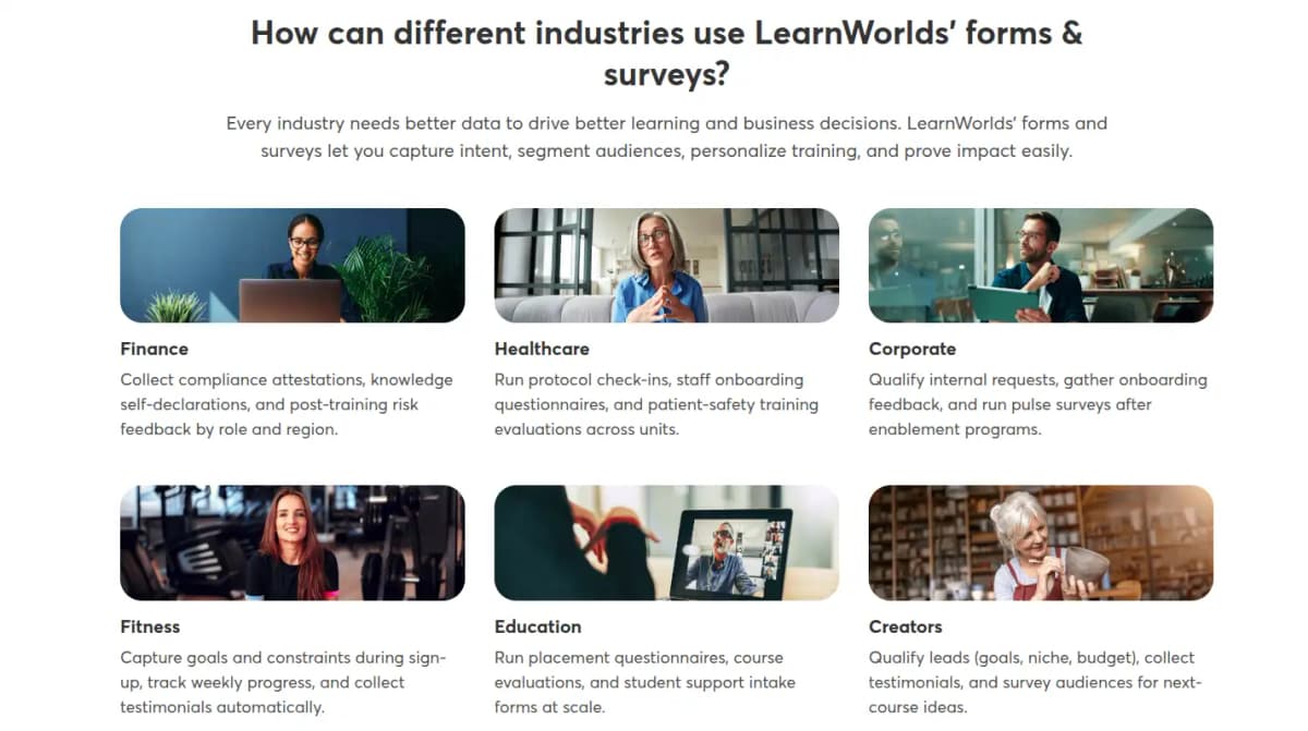LearnWorlds Survey Builder