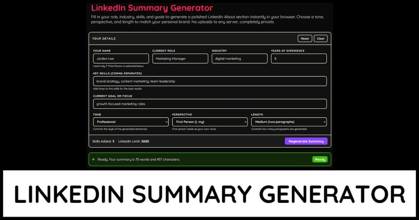 LinkedIn Summary Generator