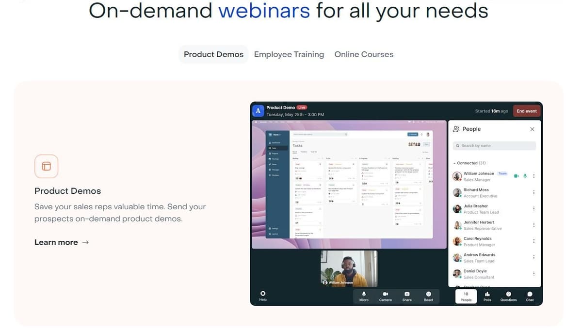 Livestorm On-demand Webinars