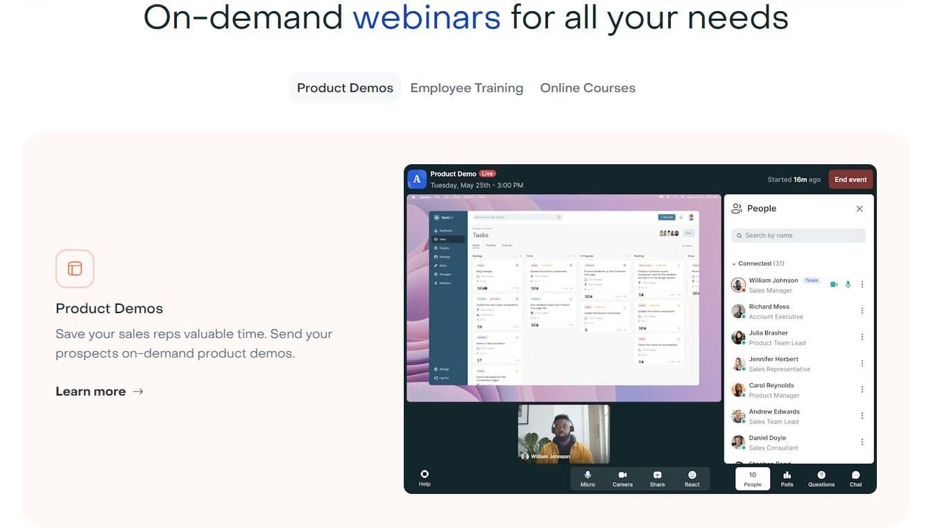 Livestorm On-demand Webinars