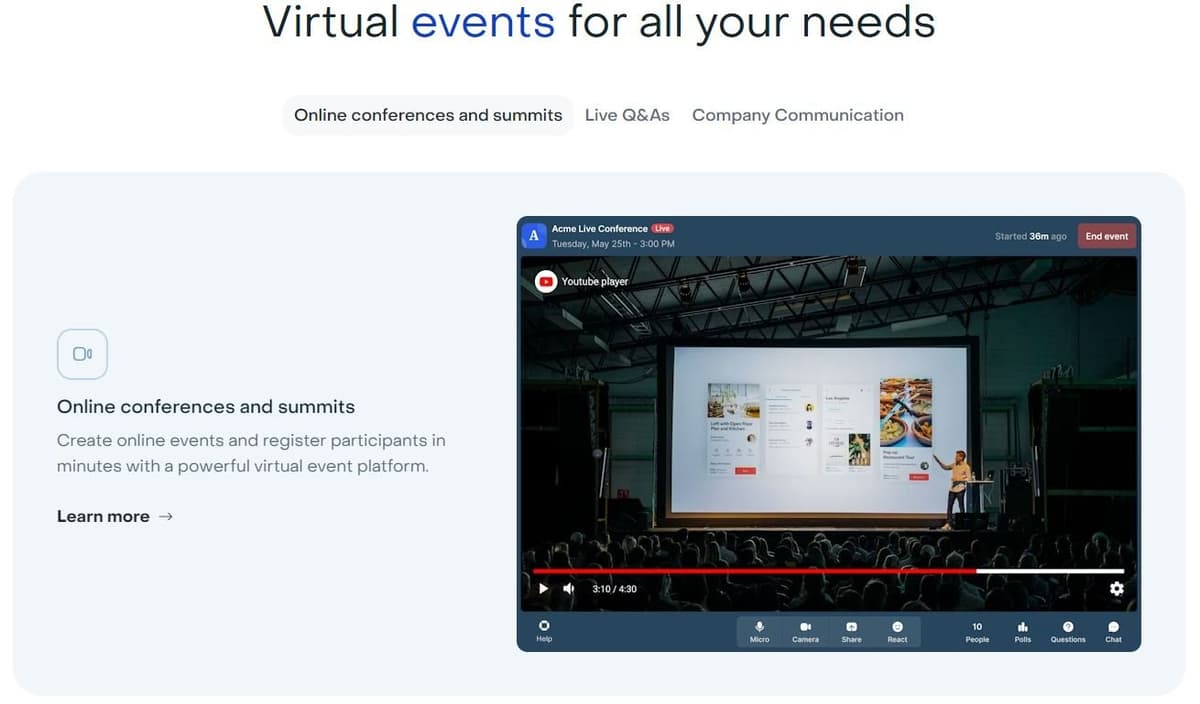 Livestorm Virtual Events