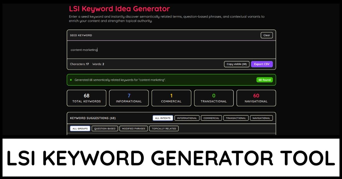 LSI Keyword Generator