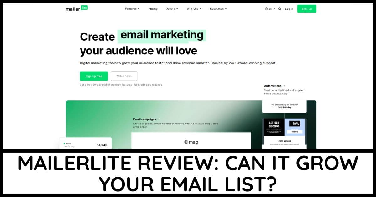 MailerLite Review cover image