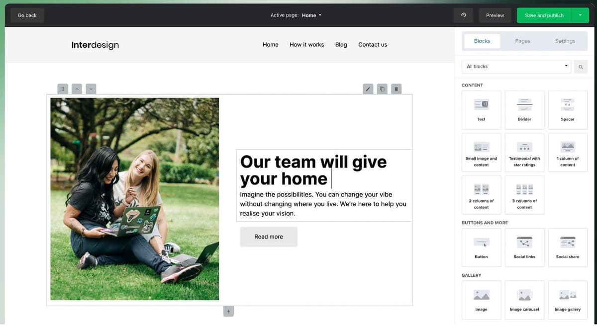 MailerLite Website Builder