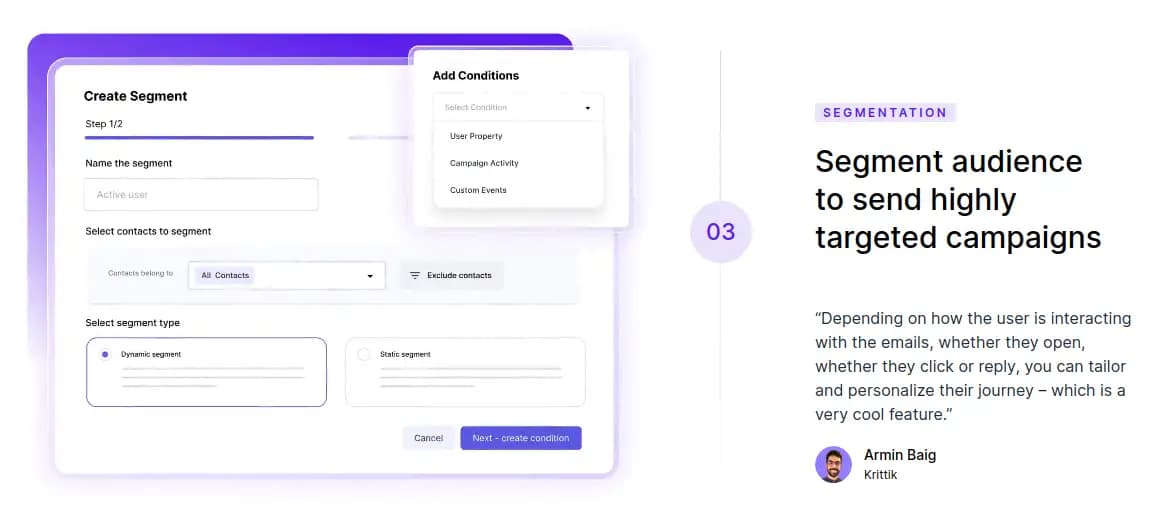 Mailmodo Segmentation Features