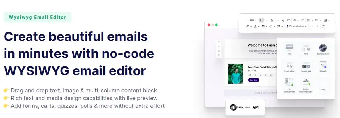 Mailmodo WYSIWYG Editor
