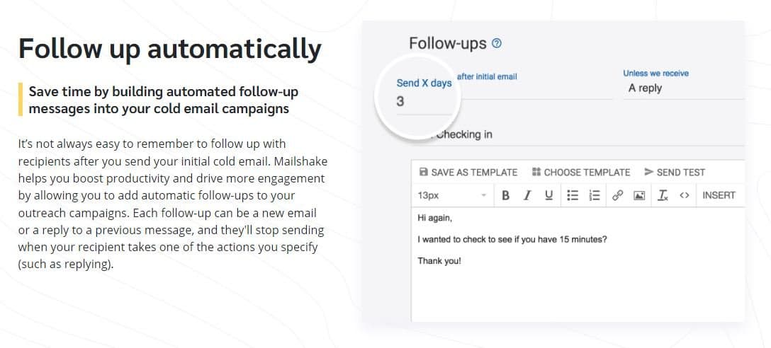 Mailshake Automated Follow-Ups