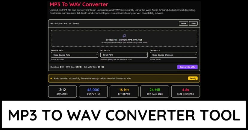 MP3 To WAV Converter