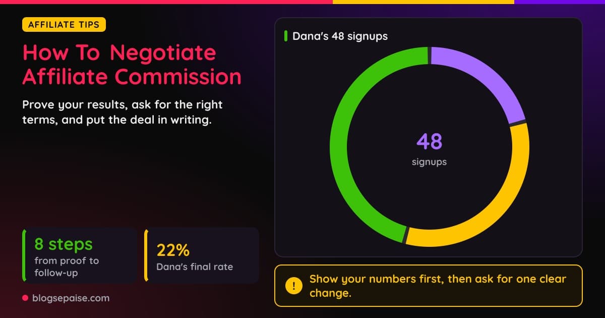 How to negotiate better affiliate rates when the program is not public