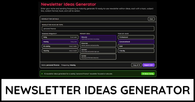 Newsletter Ideas Generator
