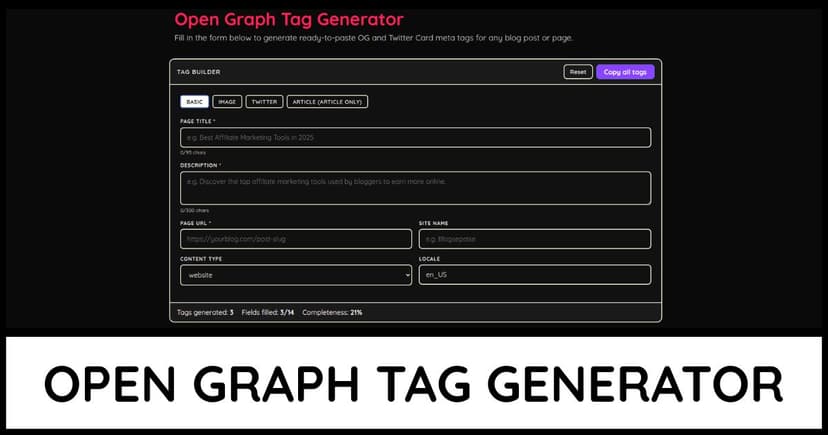 Open Graph Tag Generator