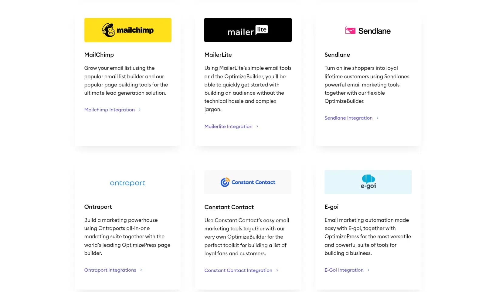 optimizepress review features integrations