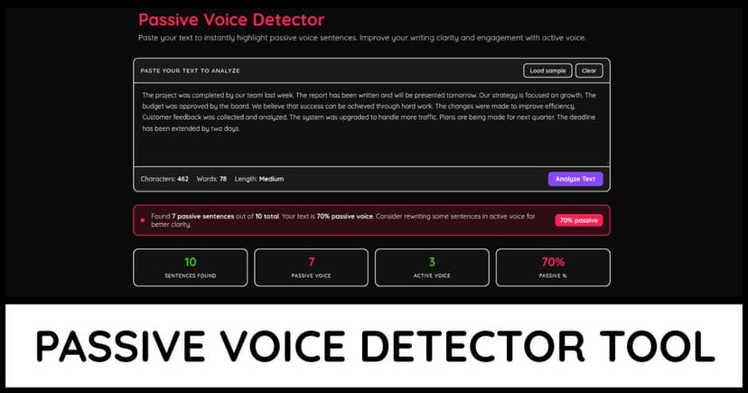 Passive Voice Detector