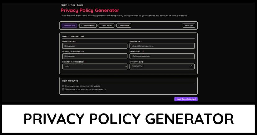 Privacy Policy Generator