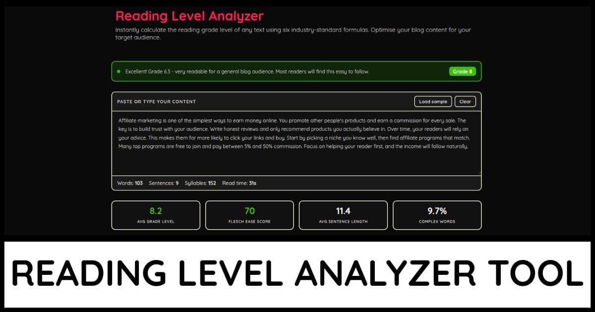 Reading Level Analyzer