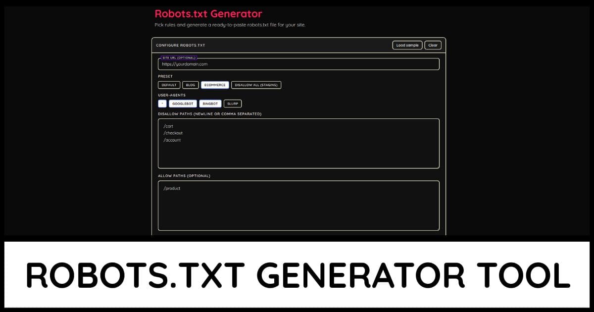 Robots.txt Generator