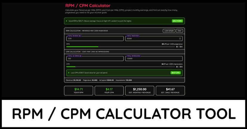 RPM / CPM Calculator