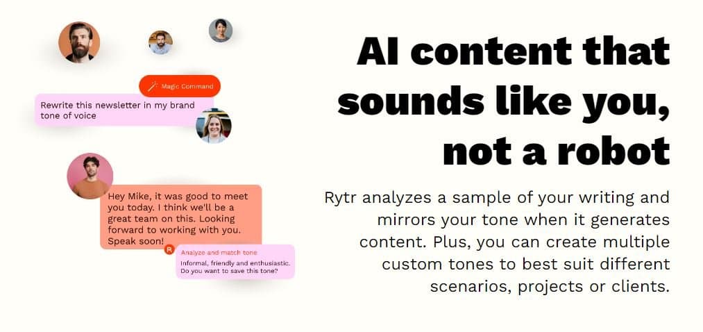 Rytr My Voice Feature