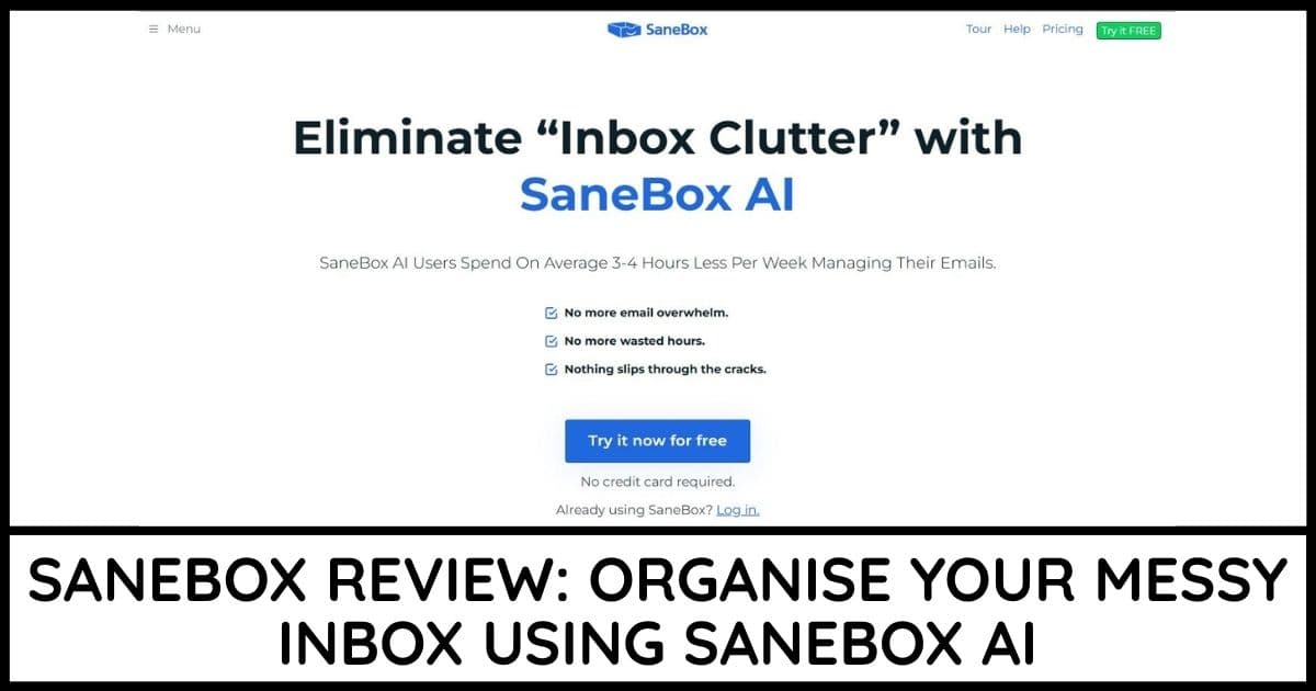 SaneBox Review cover image