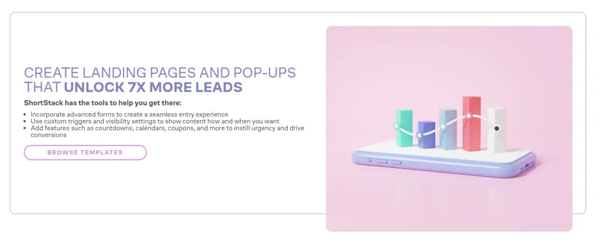 shortstack review features landing pages