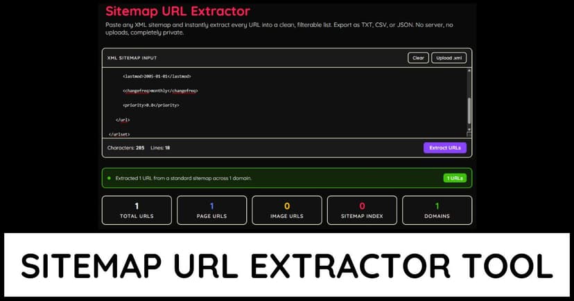 Sitemap URL Extractor