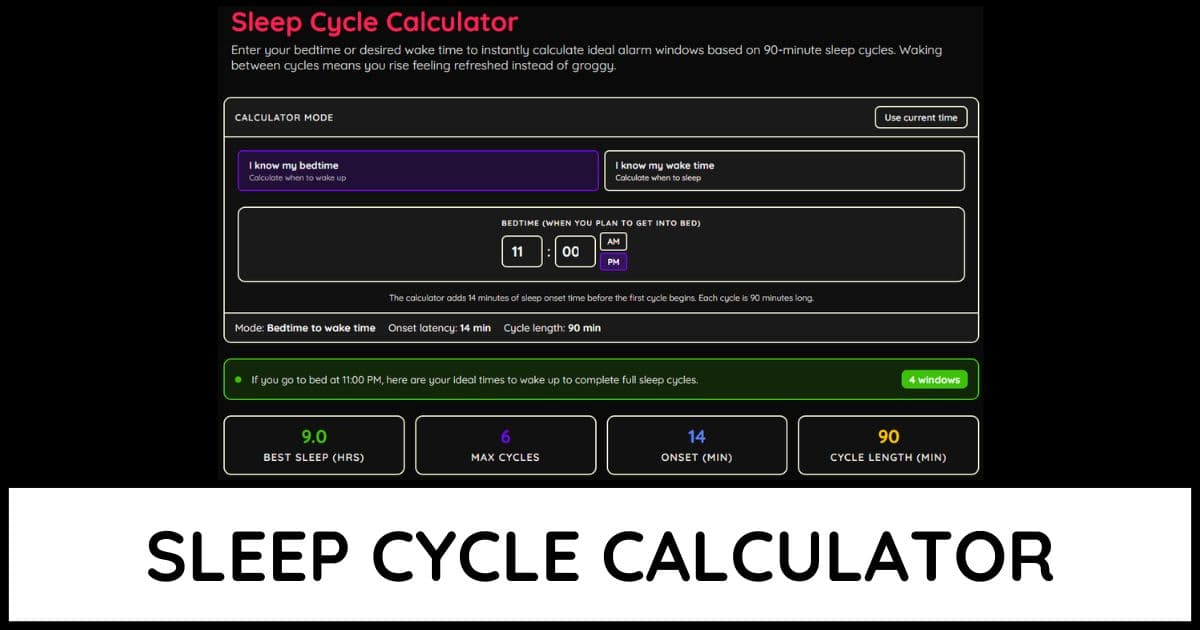 Sleep Cycle Calculator