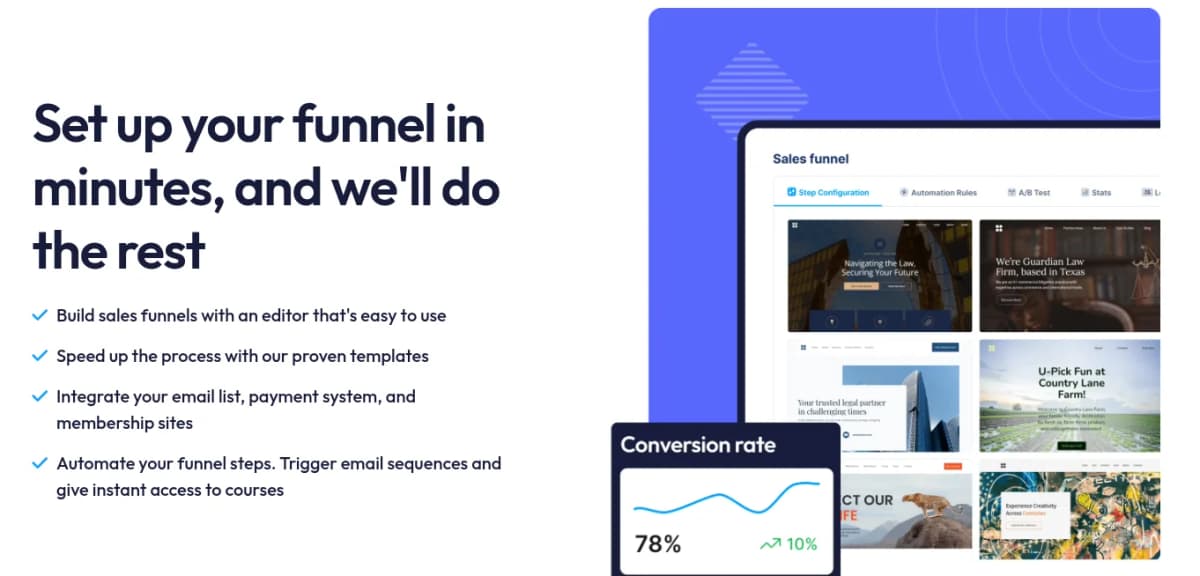 systeme review features sales funnels