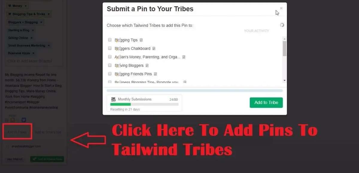 Tailwind Add Pins To Tailwind Tribes