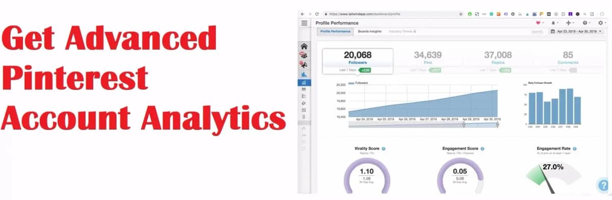 Tailwind Advance Pinterest Analytics