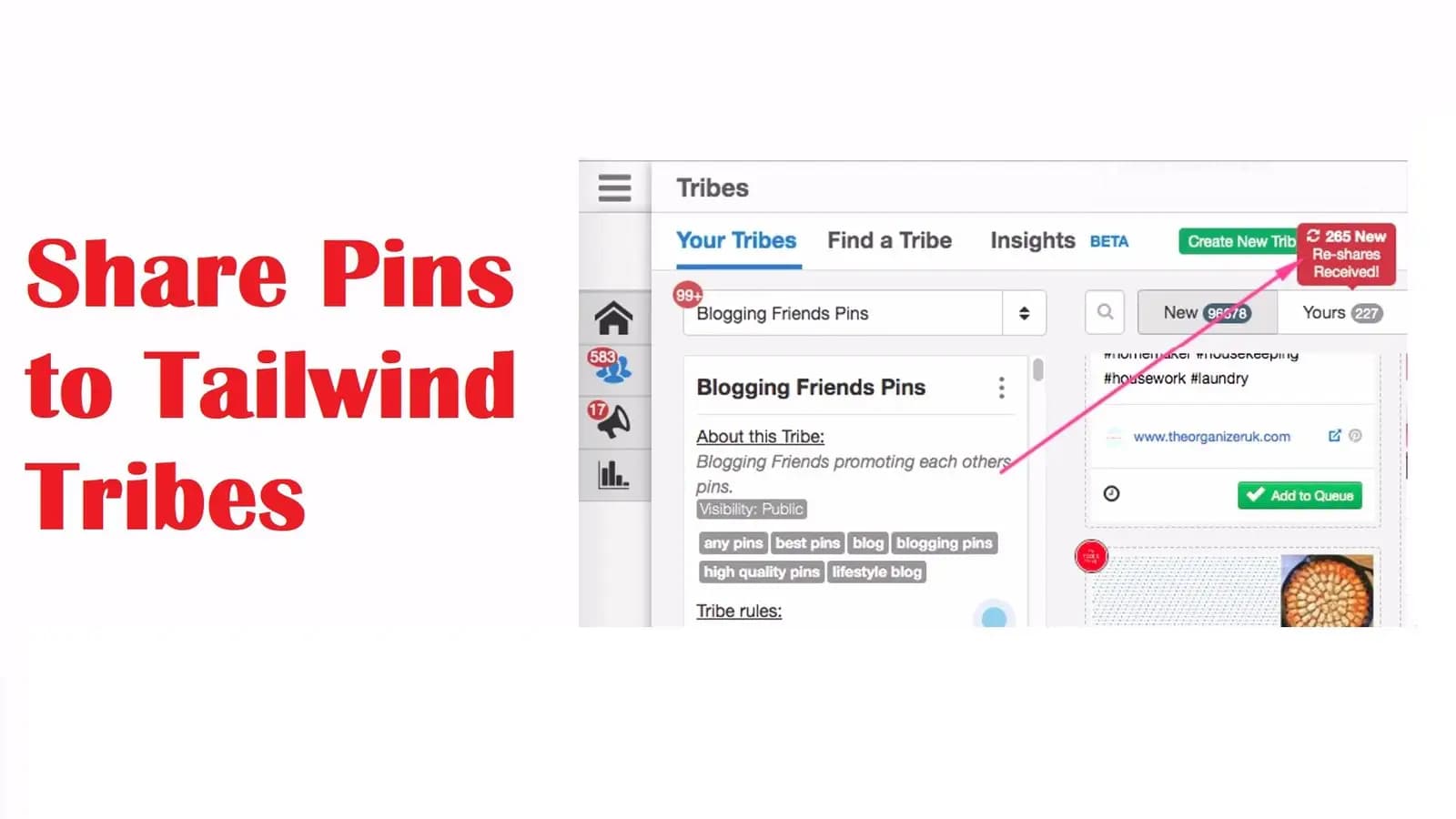Tailwind Share Pins Tailwind Tribes