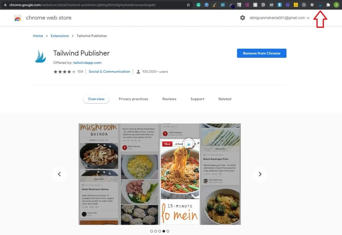 Tailwind Chrome Extension