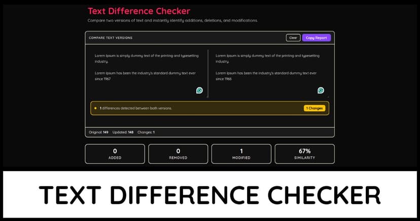 Text Difference Checker