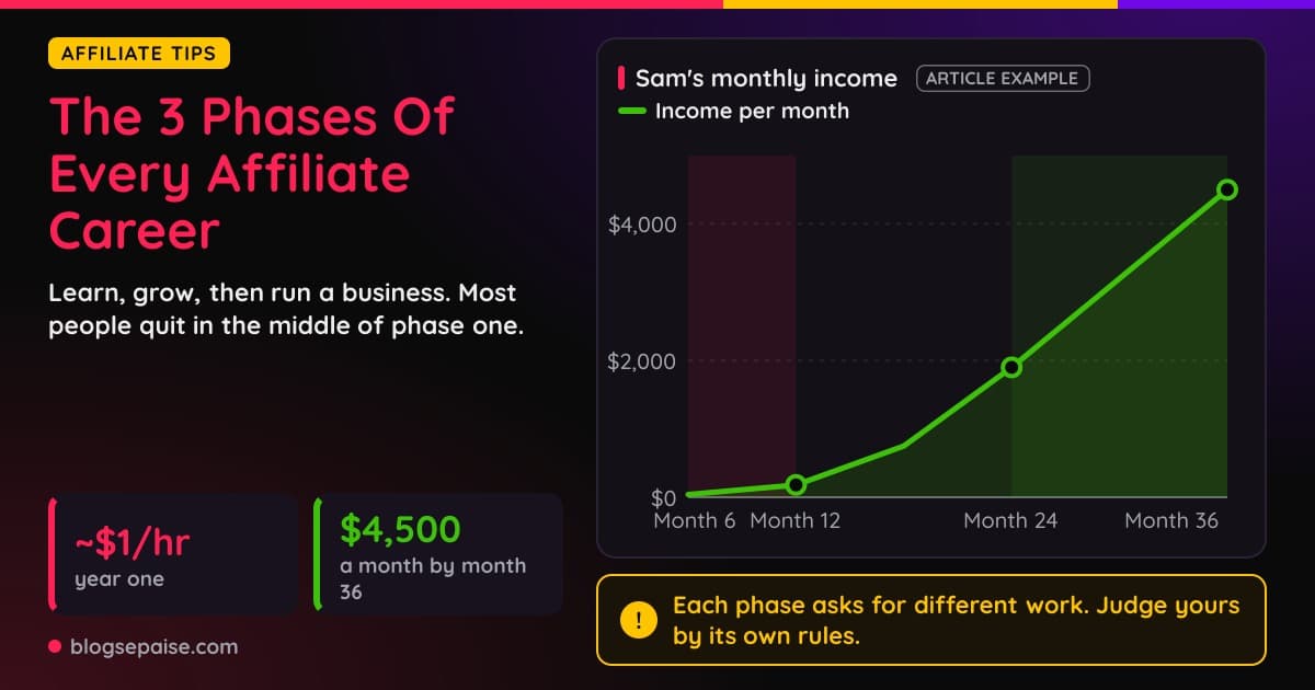 The 3 phases of every affiliate career