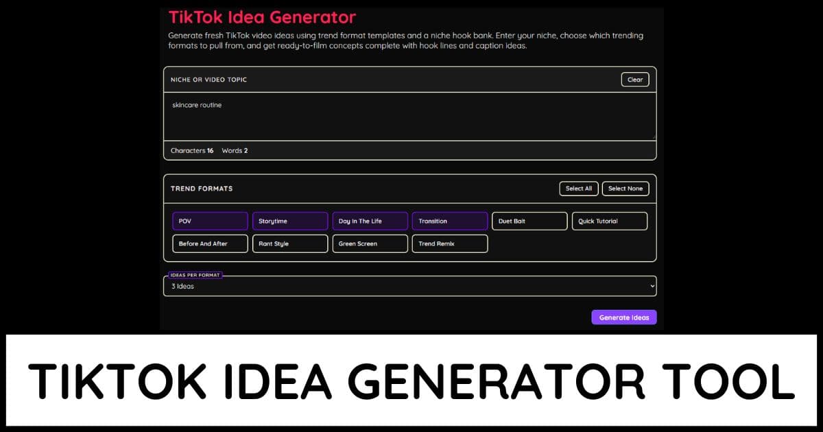 TikTok Idea Generator