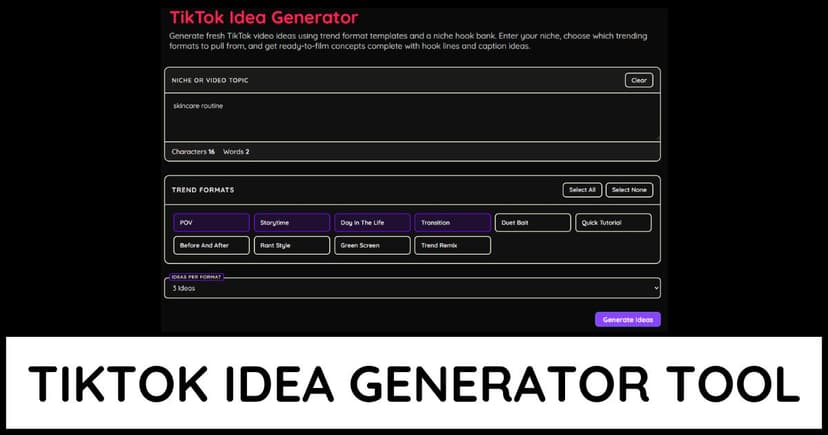 TikTok Idea Generator