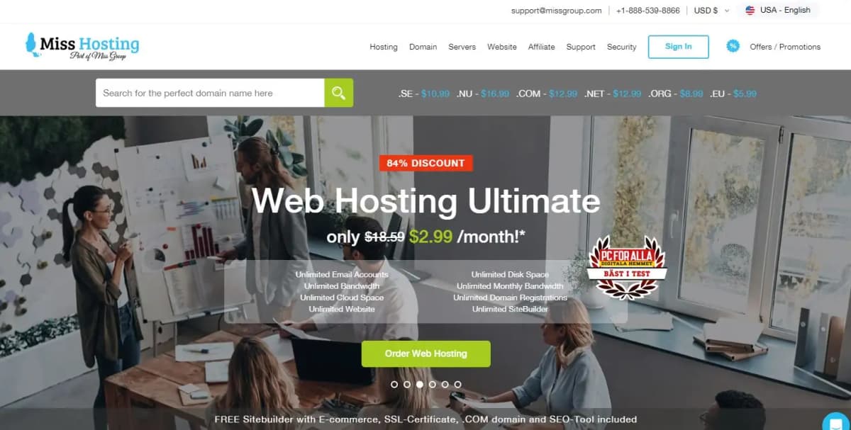 Miss Hosting cloud hosting