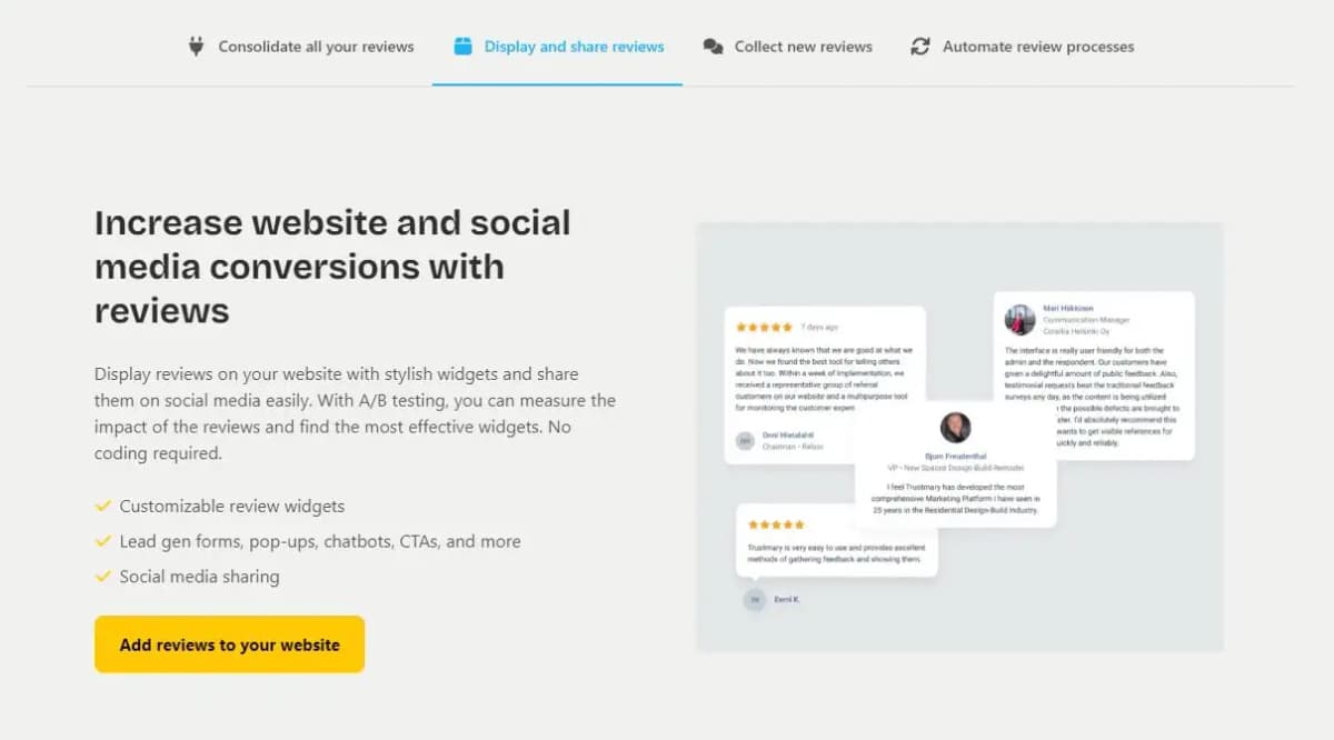 Trustmary Customer Feedback