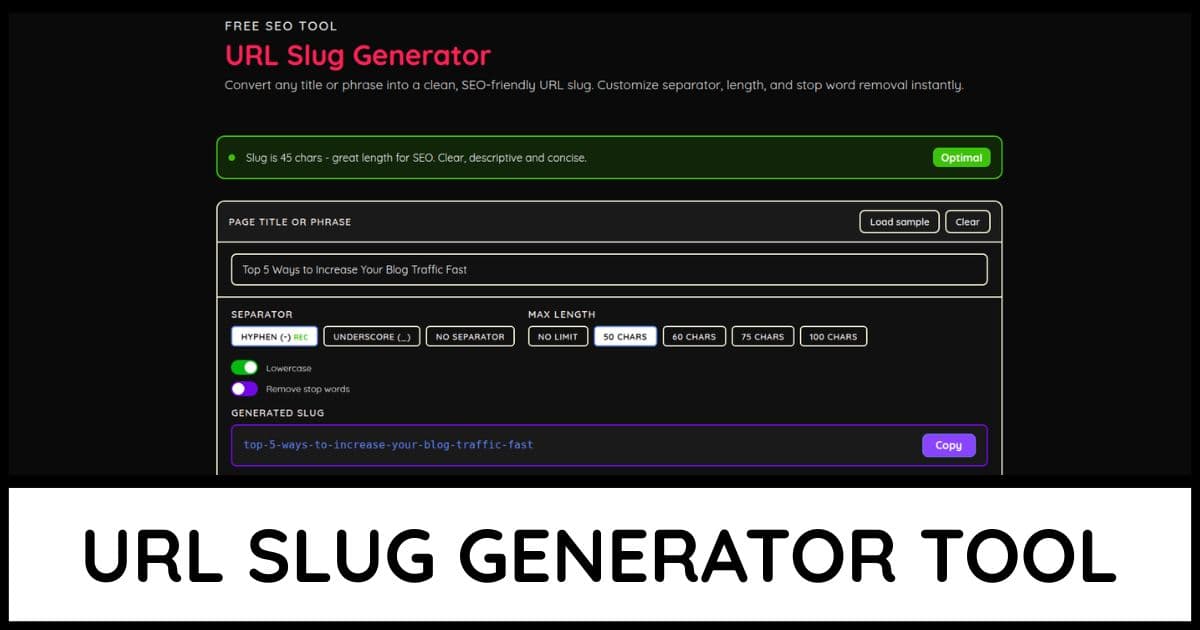 URL Slug Generator