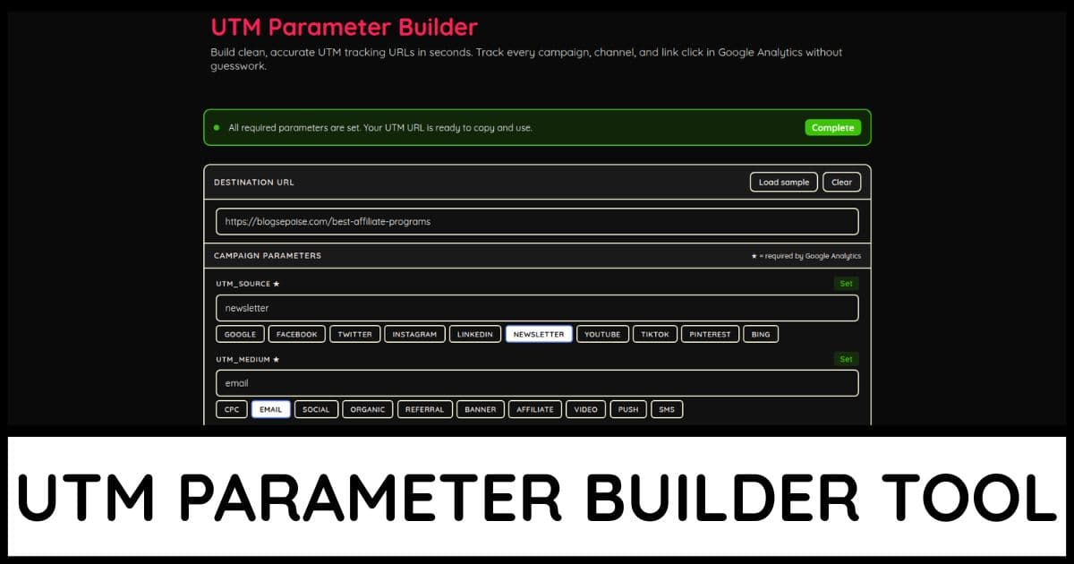 UTM Parameter Builder