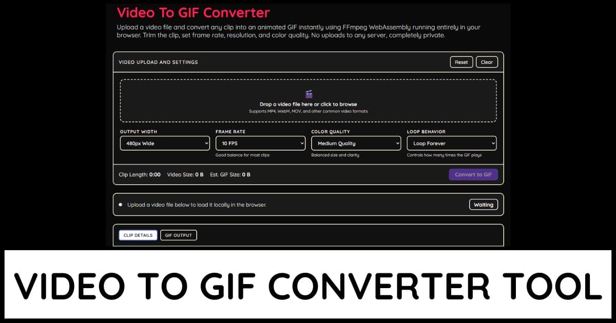 Video To GIF Converter