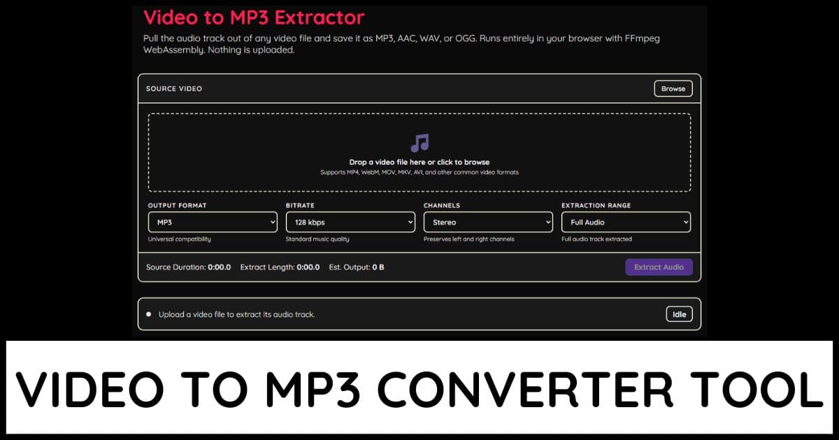 Video To MP3 Extractor