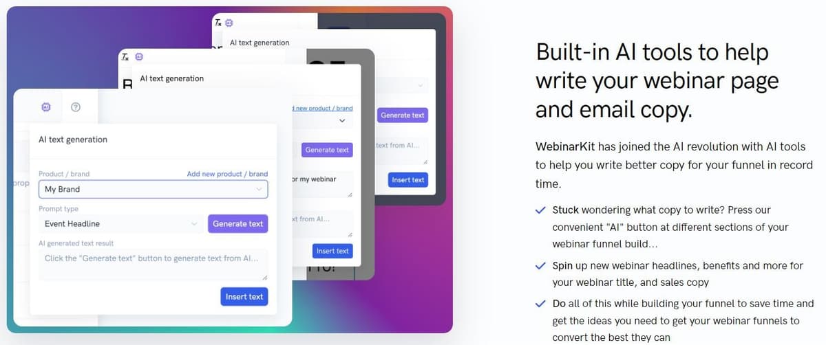 WebinarKit AI Copywriting