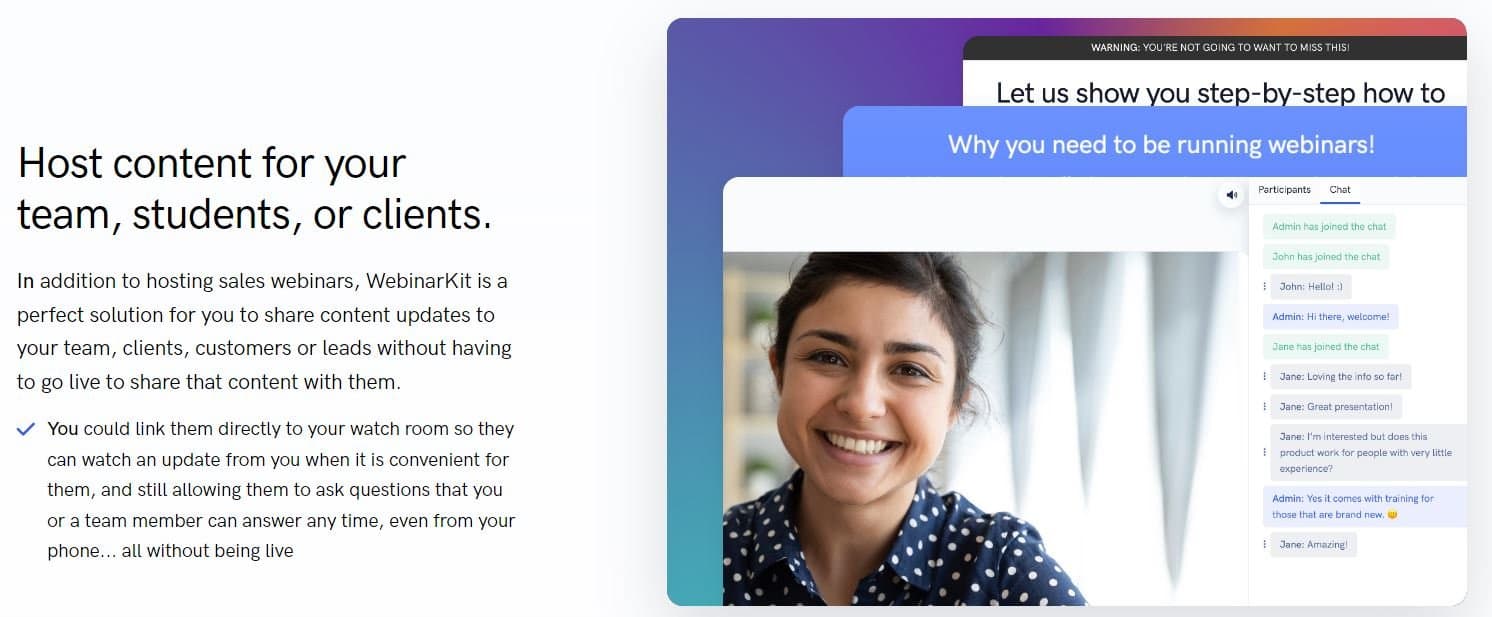 WebinarKit Content Hosting